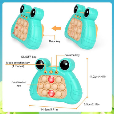 Frog Shaped Pop Push Bubble Fidget Game Machine Toy Creative Whack-a-mole Game Machine Toys for Kids / C-578
