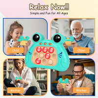 Frog Shaped Pop Push Bubble Fidget Game Machine Toy Creative Whack-a-mole Game Machine Toys for Kids / C-578
