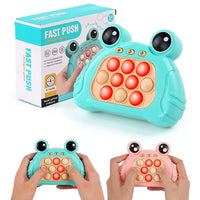 Frog Shaped Pop Push Bubble Fidget Game Machine Toy Creative Whack-a-mole Game Machine Toys for Kids / C-578