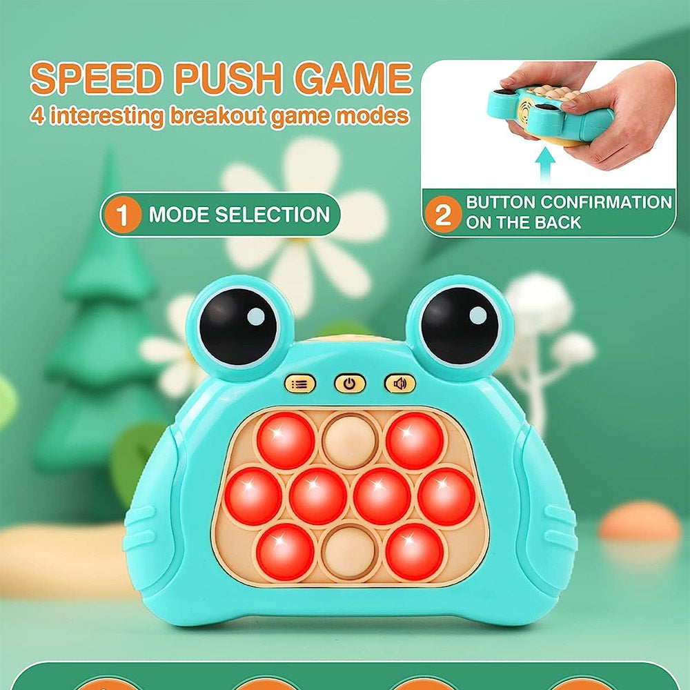 Frog Shaped Pop Push Bubble Fidget Game Machine Toy Creative Whack-a-m