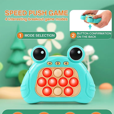Frog Shaped Pop Push Bubble Fidget Game Machine Toy Creative Whack-a-mole Game Machine Toys for Kids / C-578