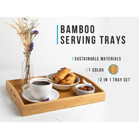 (NET) Set of 2 Wooden Trays / 003906