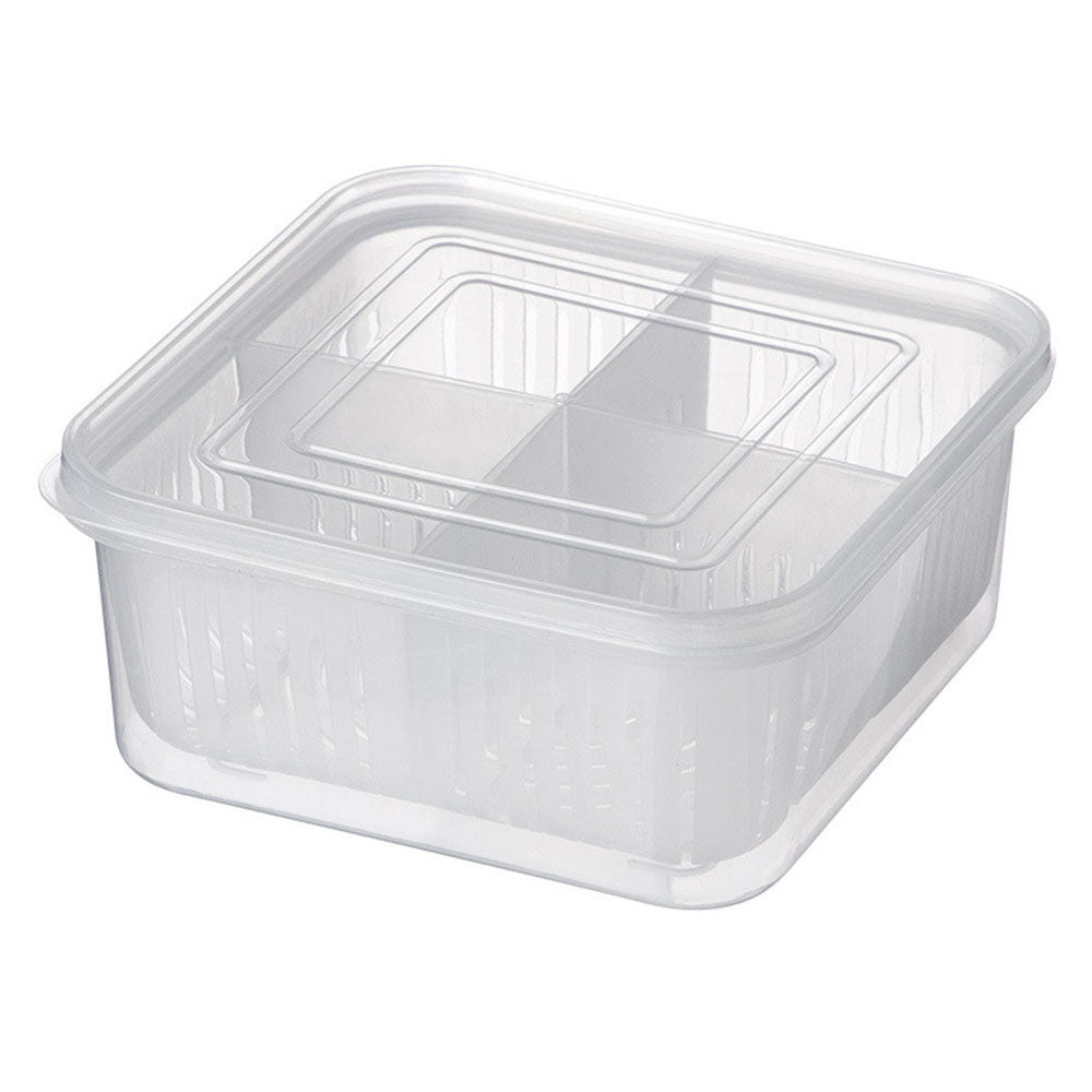 Yesbay Refrigerator Food Container Drainage Compartment Fresh-Keeping  Transparent Vegetable And Fruit Drain Box Food Sealed Crisper Kitchen