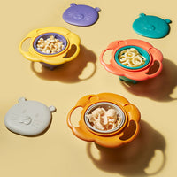 360 Degrees Rotate Baby Bowl Universal Bowl Children Balance Umbrella Bowl Spill-Proof Bowl Tableware Practical Design
