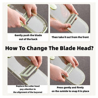 4 in 1 Veggie Slicer, Multifunctional Vegetable Cutter