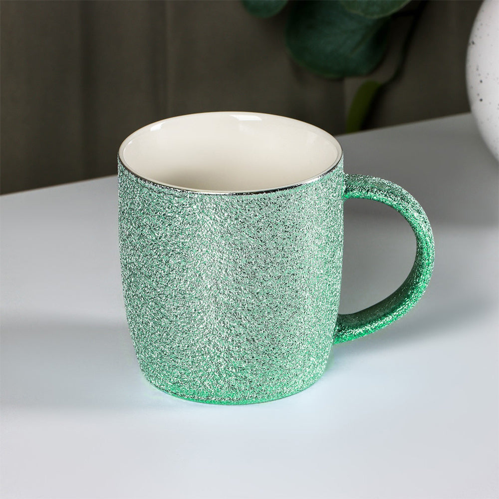 (Net) Shiny Ceramic Mug - 350ml of Elegance and Versatility