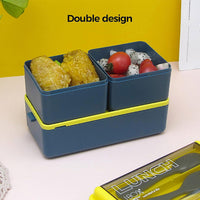 Bento Lunch Box 1400 ml for Adults Kid 4 Compartment Premium Lunch Containers With Spoon & Fork