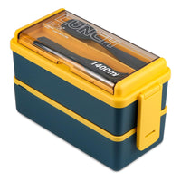 Bento Lunch Box 1400 ml for Adults Kid 4 Compartment Premium Lunch Containers With Spoon & Fork