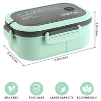 Adult Lunch Box 1200ML Double Layer Lunch Box with Spoon & Fork High Capacity Food Containers