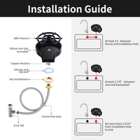 Cup Washer For Sink Glass Rinser For Kitchen Sink With 360 Rotating / KN-248