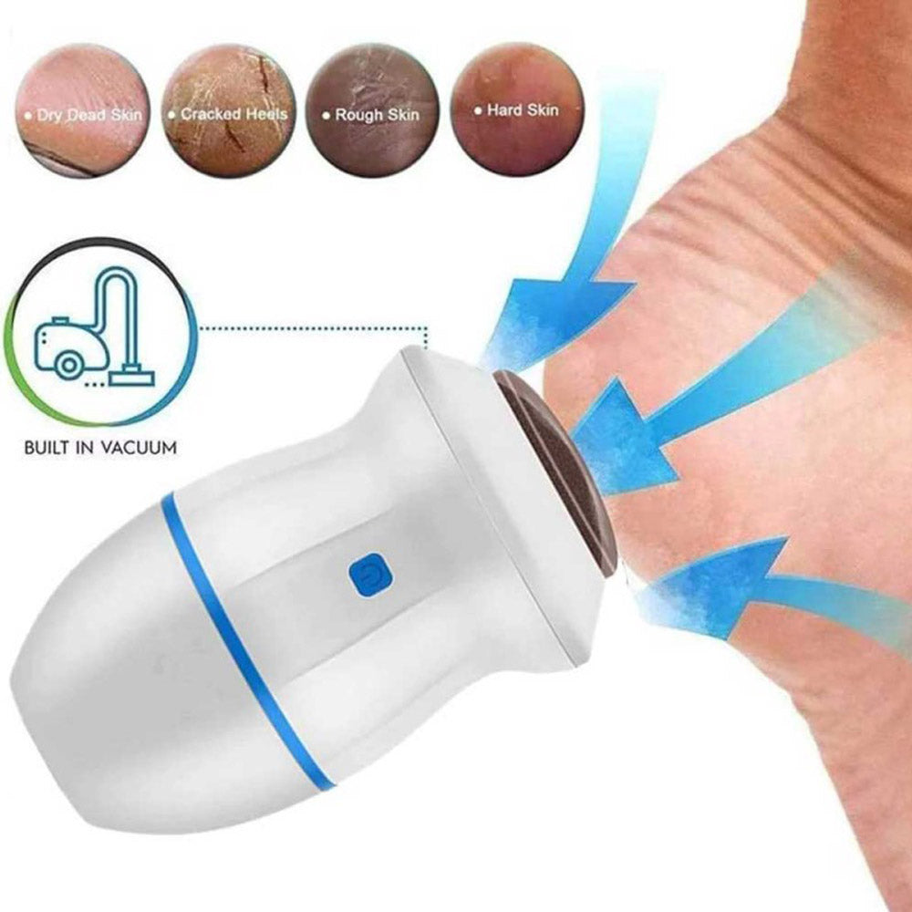 (Net) Rechargeable Find Back Callus Remover With Built-In Vacuum Foot Grinder Machine Hard Crack Cleaning