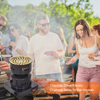 (Net) Portable Hot Plate Heater Cooking Coffee Shisha Hookah Burner Electric Stove Outdoor Camp for Outdoor Party Decoration