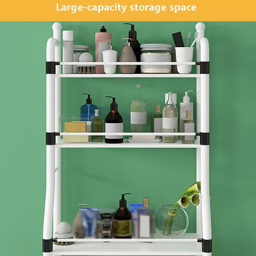 (NET) Washing Machine Multi Storage Shelf Rack with 3 Tiers with Hooks / 8825 / 5987