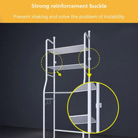 (NET) Washing Machine Multi Storage Shelf Rack with 3 Tiers with Hooks / 8825 / 5987