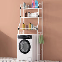 (NET) Washing Machine Multi Storage Shelf Rack with 3 Tiers with Hooks / 8825 / 5987
