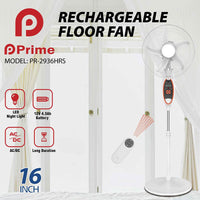 **NET**Prime Rechargeable 2936HRS 16 Inch Fan  with remote / PR-2936HRS