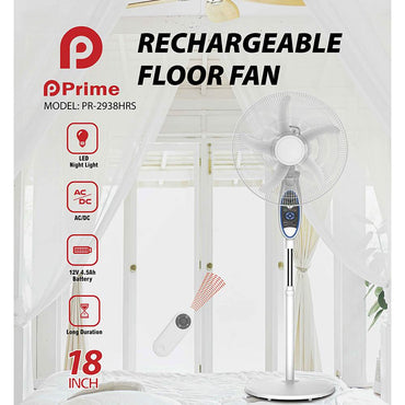 **NET**Prime Rechargeable 2938HRS Fan 18 inch with remote / PR-2938HRS