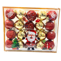 (Net) Golden Box of Christmas Balls and Decorations
