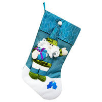 Blue Santa Claus Welcome Door Hanger - A Festive Greeting for Christmas