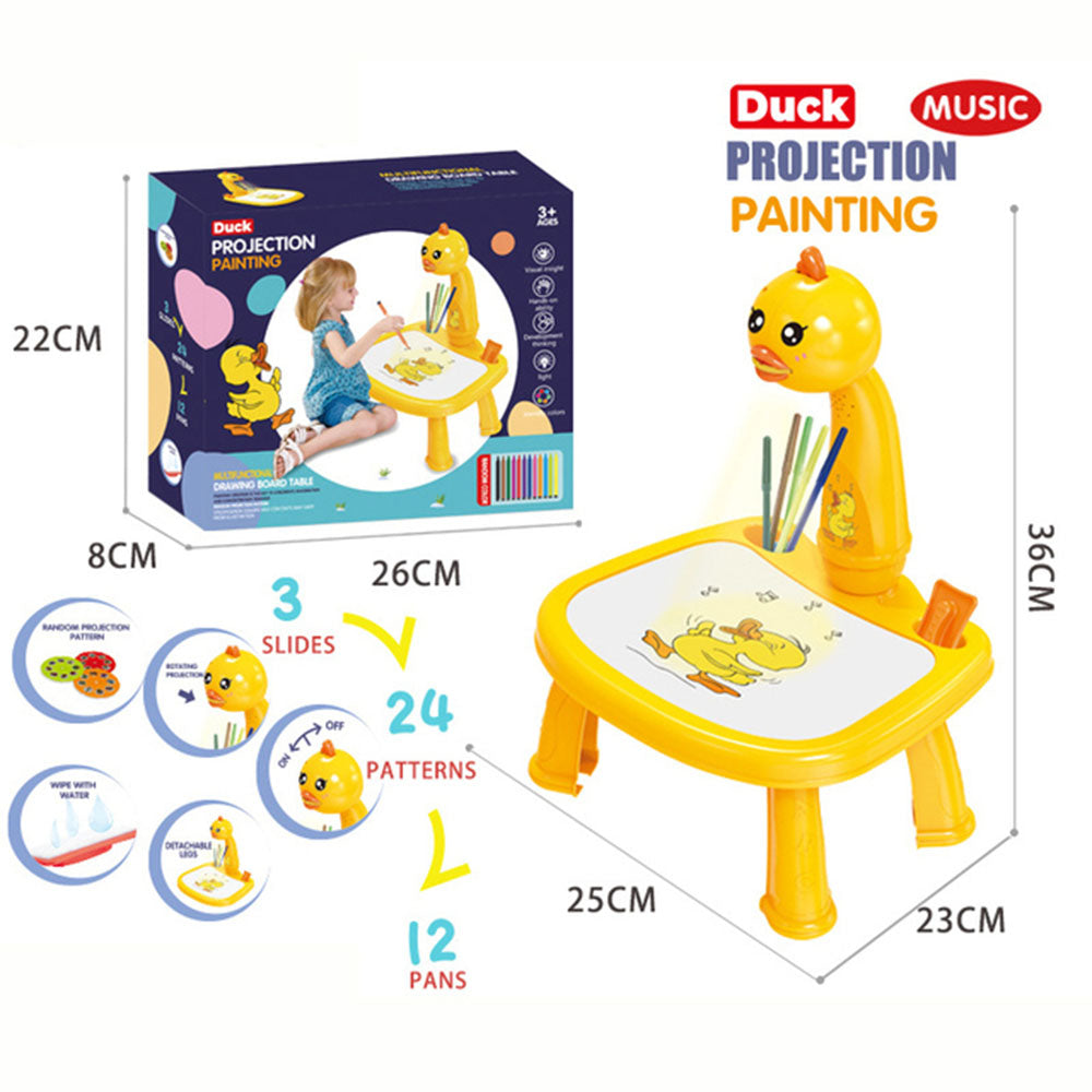 Children's drawing toy Mini Led projector art painting table drawing board educational toys learning color tools toy for children
