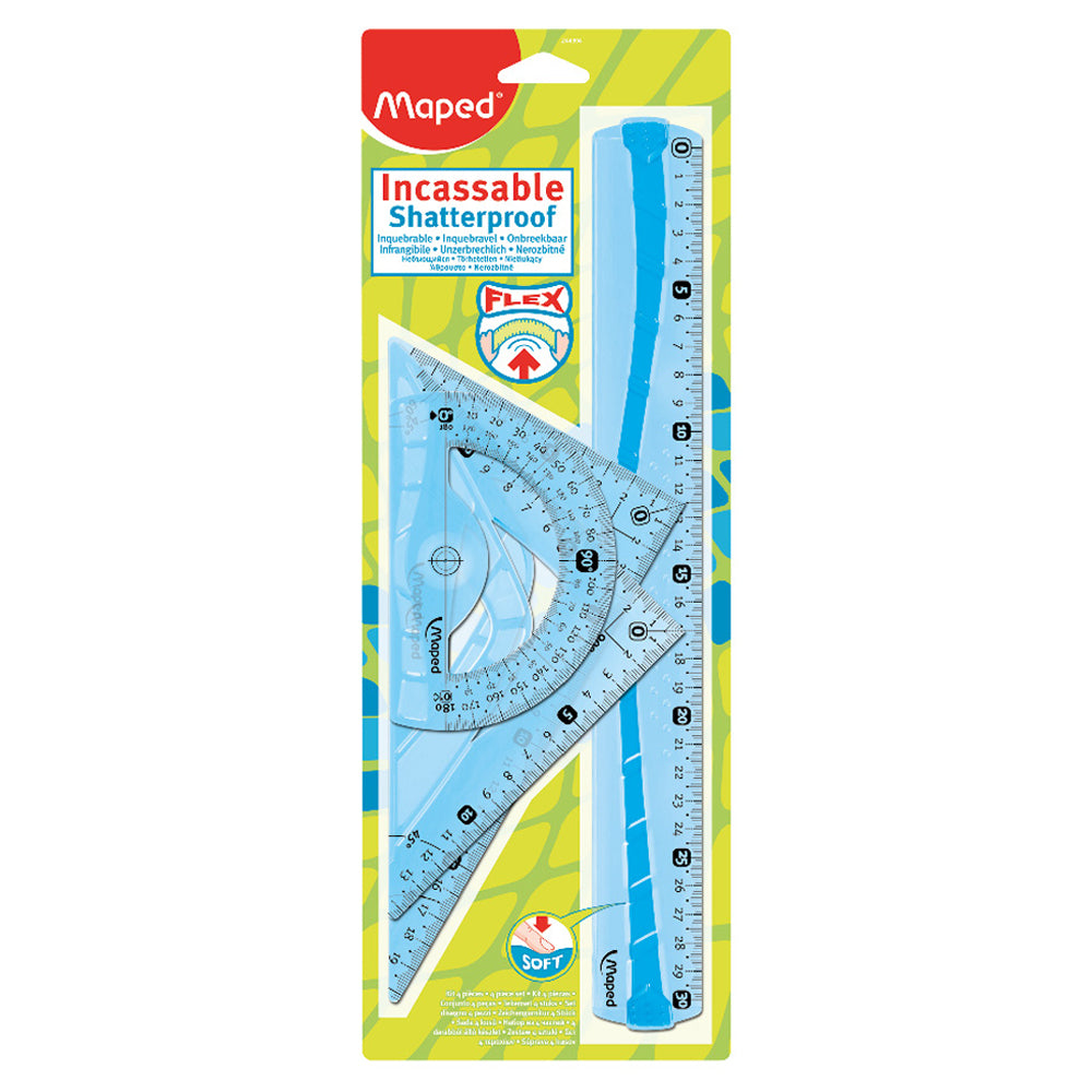 (NET) Maped Ruler 30cm Flex 4pcSet