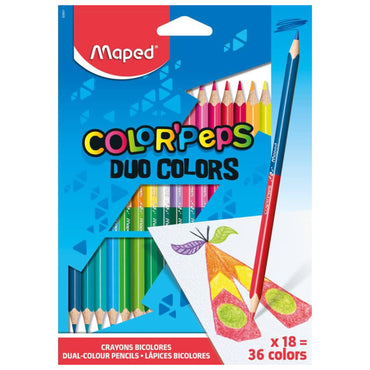 (NET) Maped Color Peps PencilsDuox18=36Clrs