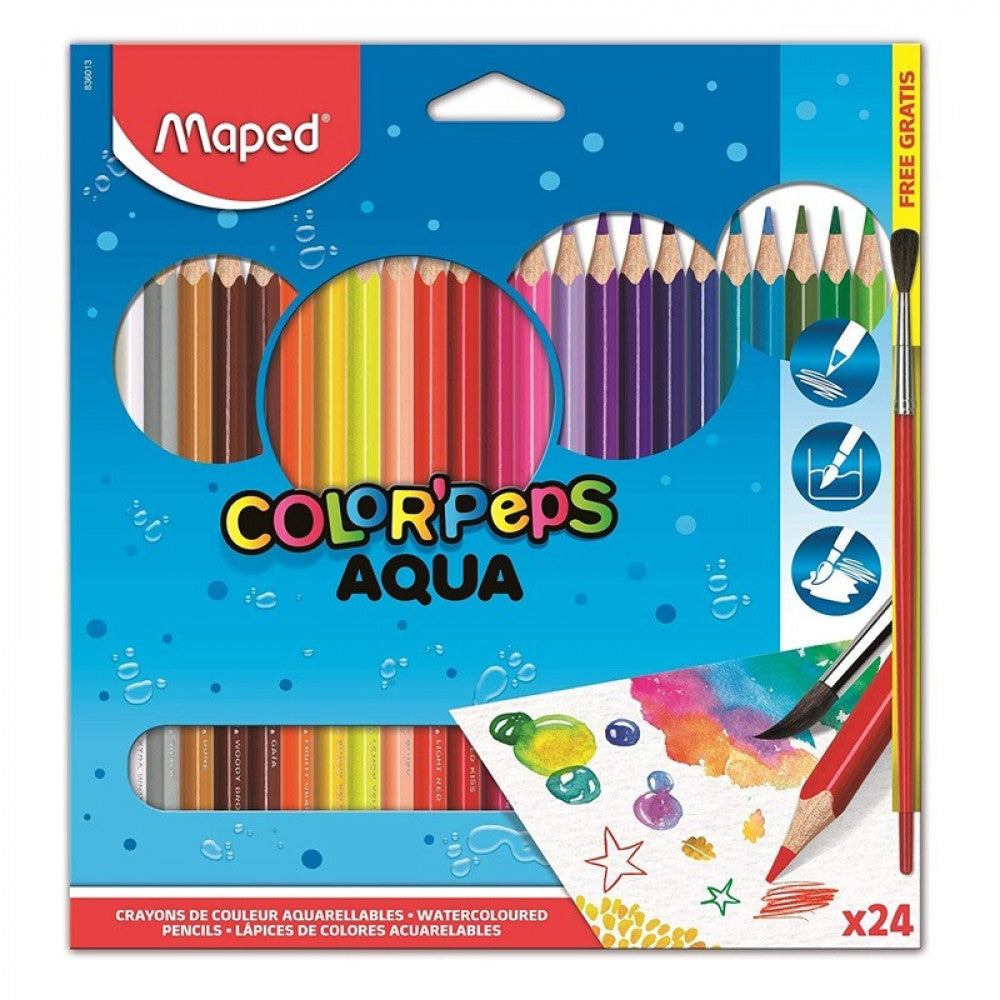 (NET) Maped  Color Peps Aqua Pencils 24Clr