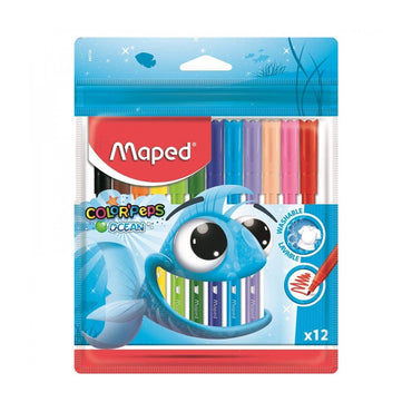 (NET) Maped  Color Peps FeltTip Ocean 12 Color