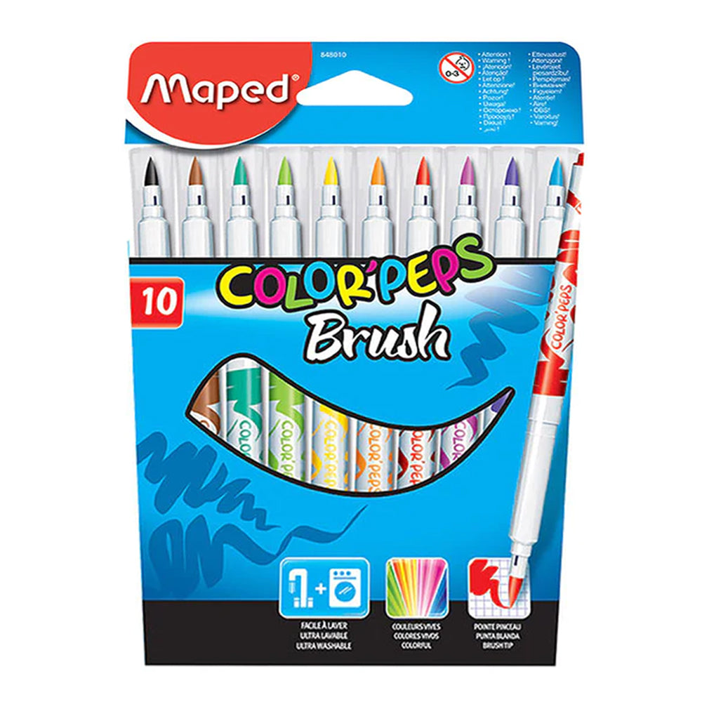 (NET) Maped Color Peps FeltPen Brush 10 Colr Set