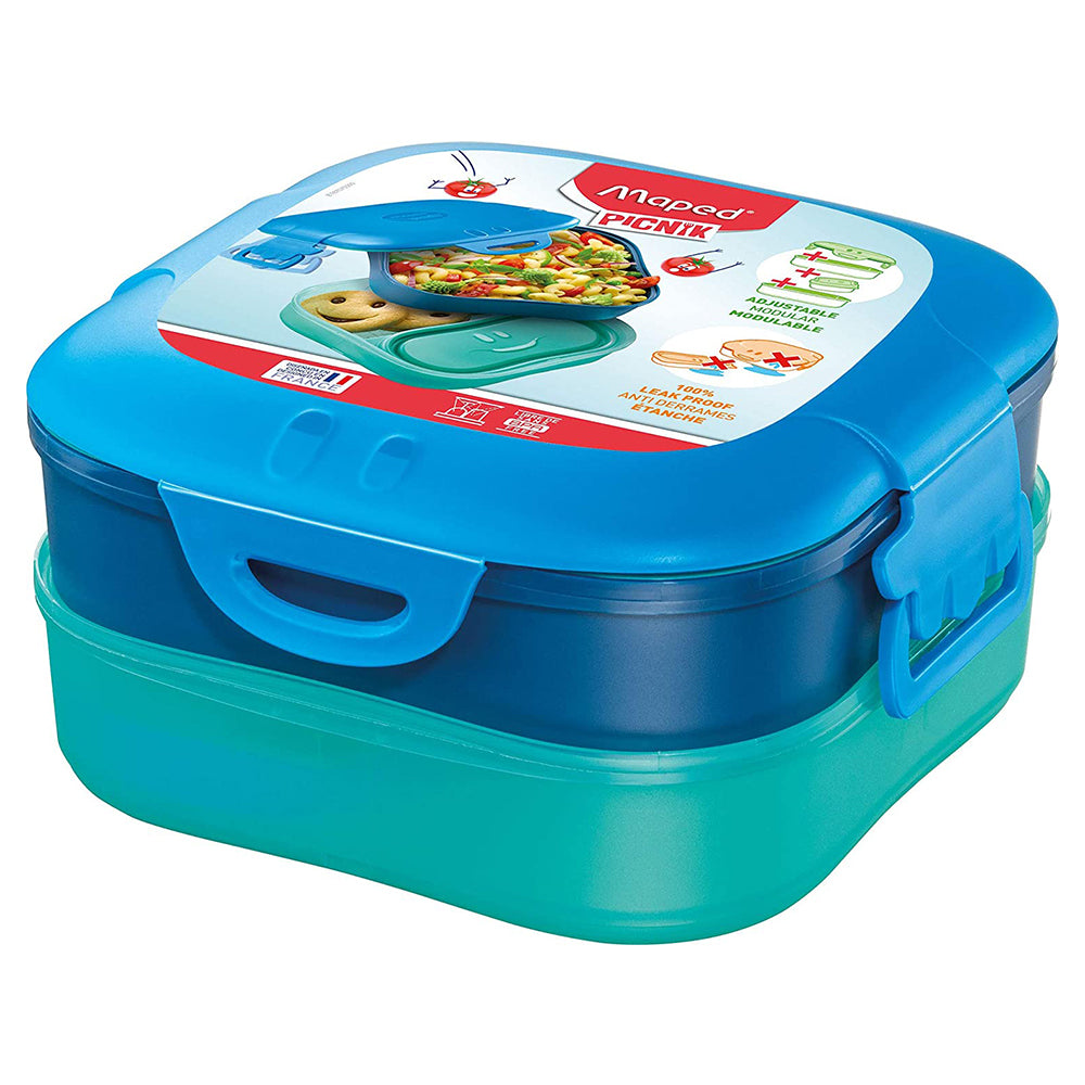 (NET) Maped  LUNCH BOX 3-IN-1 KIDS CONCEPT BLUE