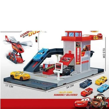 Cars And Helicopter Playset