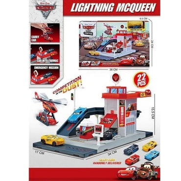 Cars And Helicopter Playset