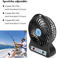 (Net) Rechargeable Mini Portable USB Cooling Fan / KQ320 / 6902