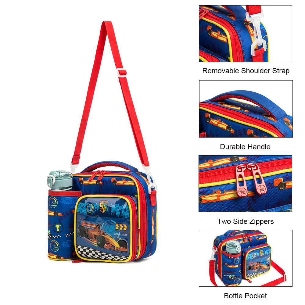 (NET) Cartoon Pattern Lunch Bag for Boys School Food Bag / 22049-HC