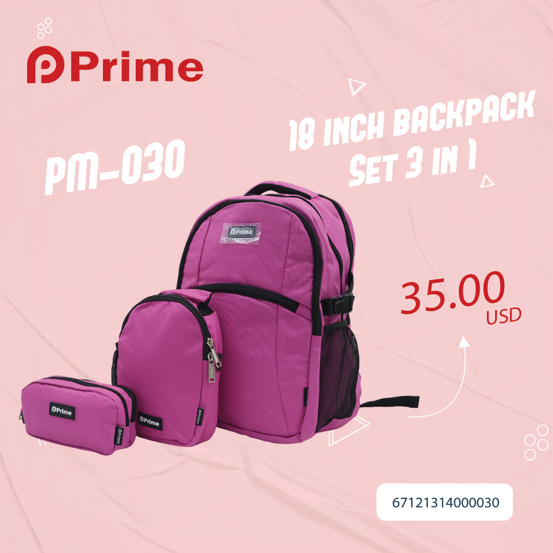 Prime Backpack Set Of 3 Pcs / PM-030