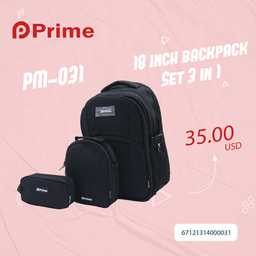 (NET) Prime Backpack Set Of 3 Pcs / PM-031