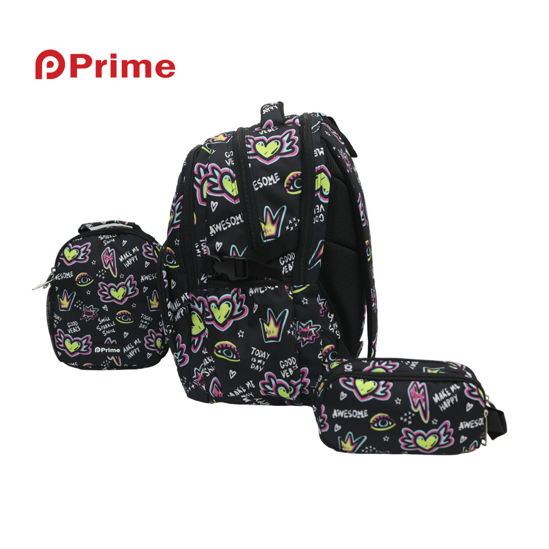 (NET) Prime Backpack Set Of 3 Pcs / PM-050