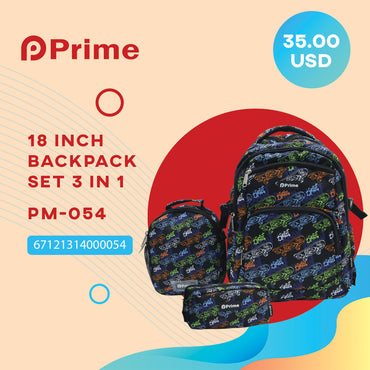 (NET) Prime BackPack Set Of 3 Pcs / PM-054