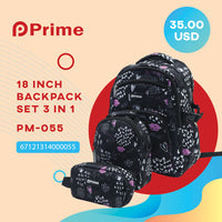 (NET) Prime BackPack Set Of 3 Pcs / PM-055