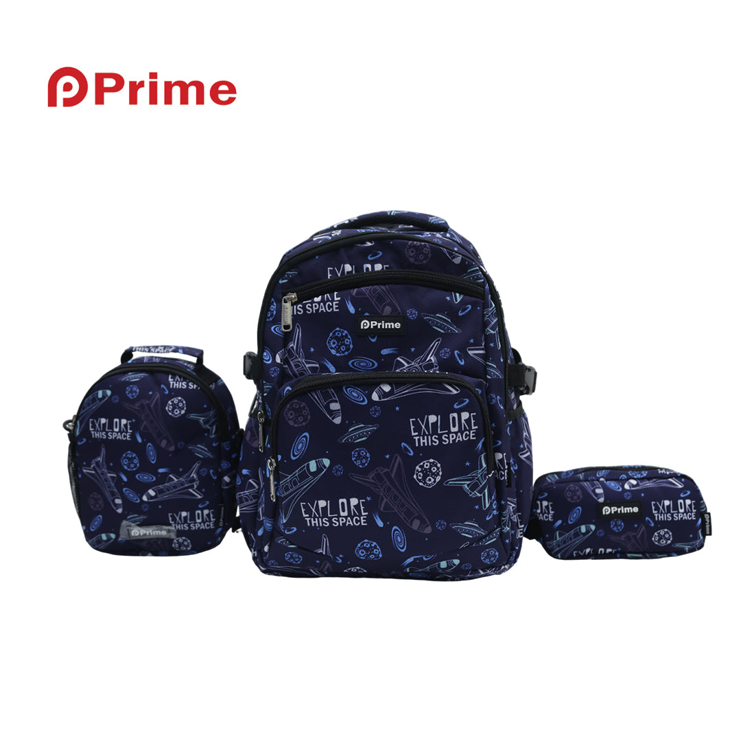 (NET) Prime Backpack Set Of 3 Pcs / PM-058