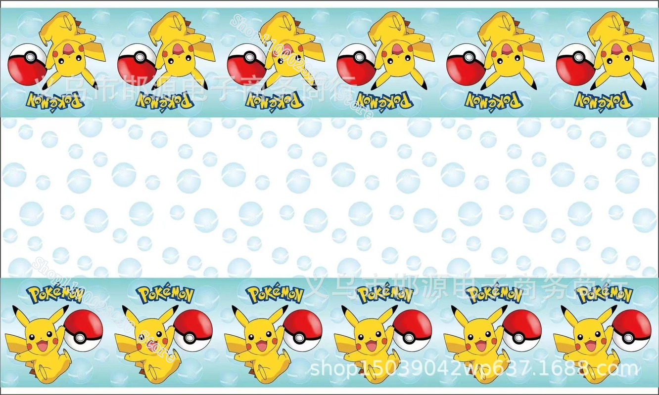 Pokemon Birthday Decorations Pikachu Table Cover / 123586