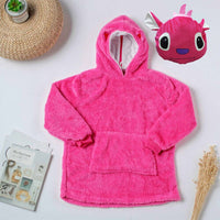 (NET) Kids Hoodie Blanket Sweatshirt Oversize Plush Soft Warm Coat Cute Pillow
