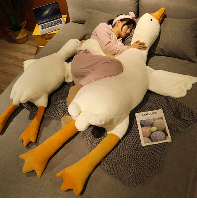 Nice Goose Stuffed Animal Pillow Toy, Cute Giant White Goose Stuffed Animal Duck Plush Pillow,Super Soft Hugging Pillow - 130CM / LARGE