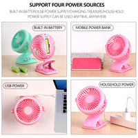 USB Mini Wind Power Handheld Clip Fan Portable Desk Table USB