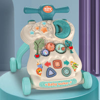 (Net) Multifunction Baby Walker Toddler Trolley Adjustable Sit-to-Stand Musical Educational Walker Baby Balance Walker Kids Toy