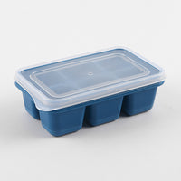 6 Grids Silicone Ice Cube Mould with Lid DIY Soft Bottom Tray