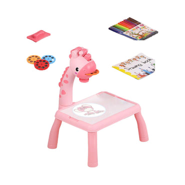 Kids Led Projector Drawing Table Toy Set Art Painting Board Table Light Toy Educational Learning Paint Tools Toys for Children