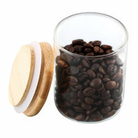 Glass Jar With Bamboo Lid Sealed Candy Snacks Storage Jars 6.5 x 18cm / 842274