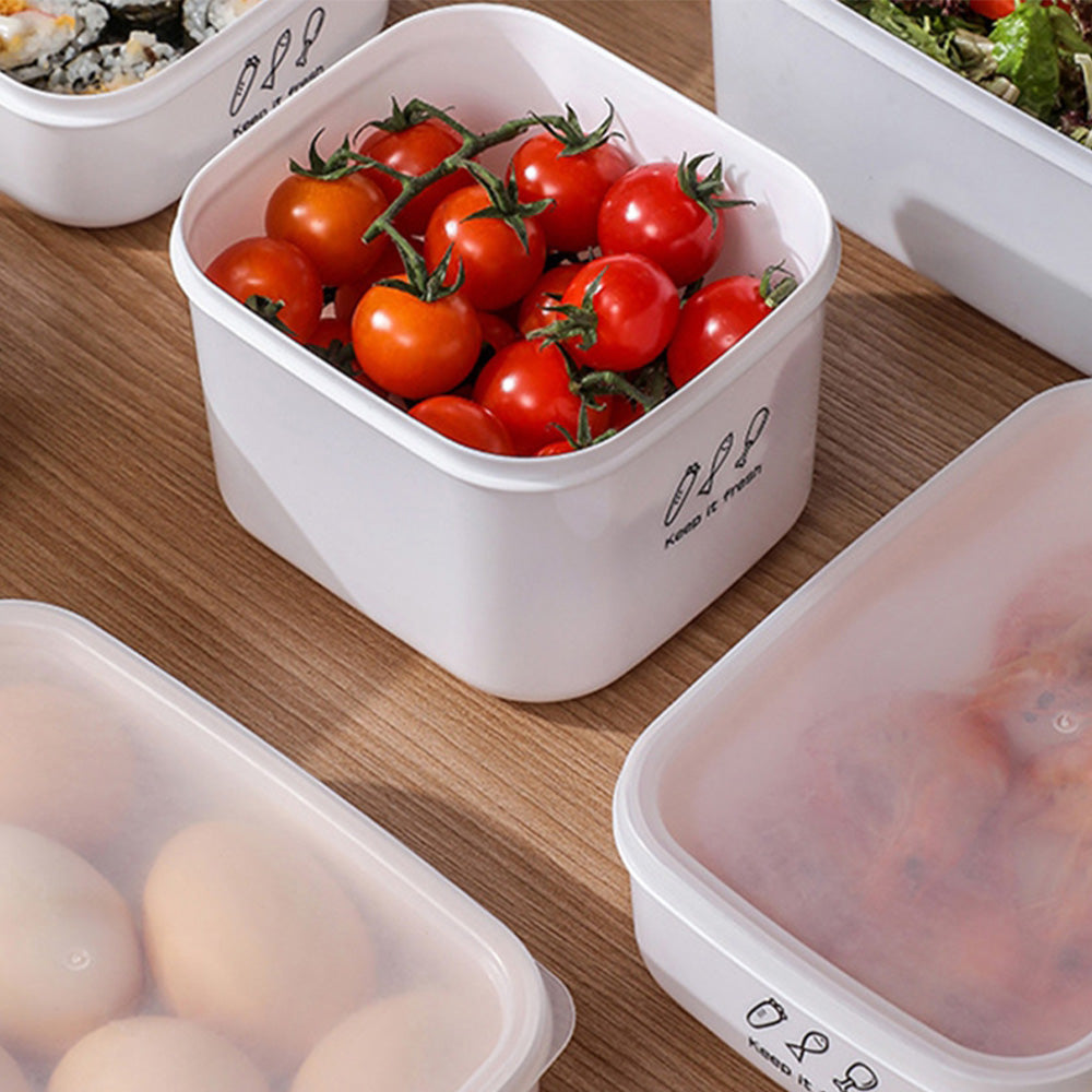 Multi-Purpose 1400ml Stackable Food Storage Box with Lid Large Capacity Fresh Food Preservation Case for Vegetables Fruits Kitchen Gadget