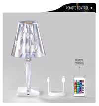 (NET)LED Diamond Crystal Projection Night Lights USB Charging Touch Control Lighting Desk Lamp / 347560